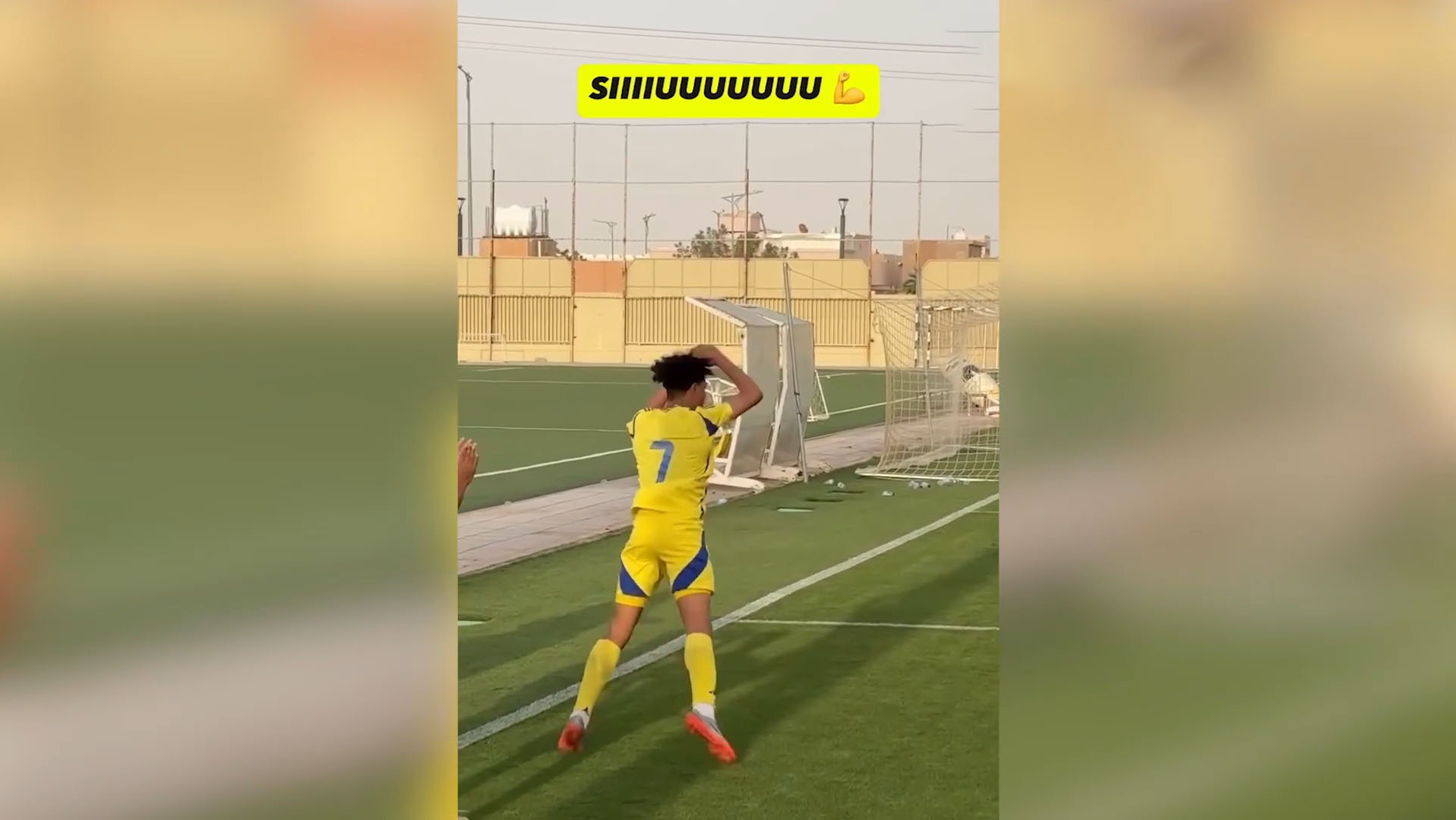 گلزنی پسر رونالدو و شادی به سبک پدرش در آکادمی النصر عربستان
