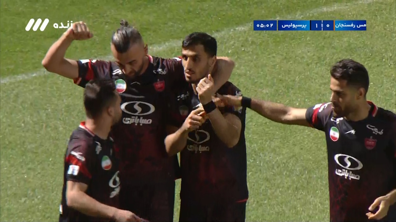 گل اول پرسپولیس به مس رفسنجان (علی علیپور)