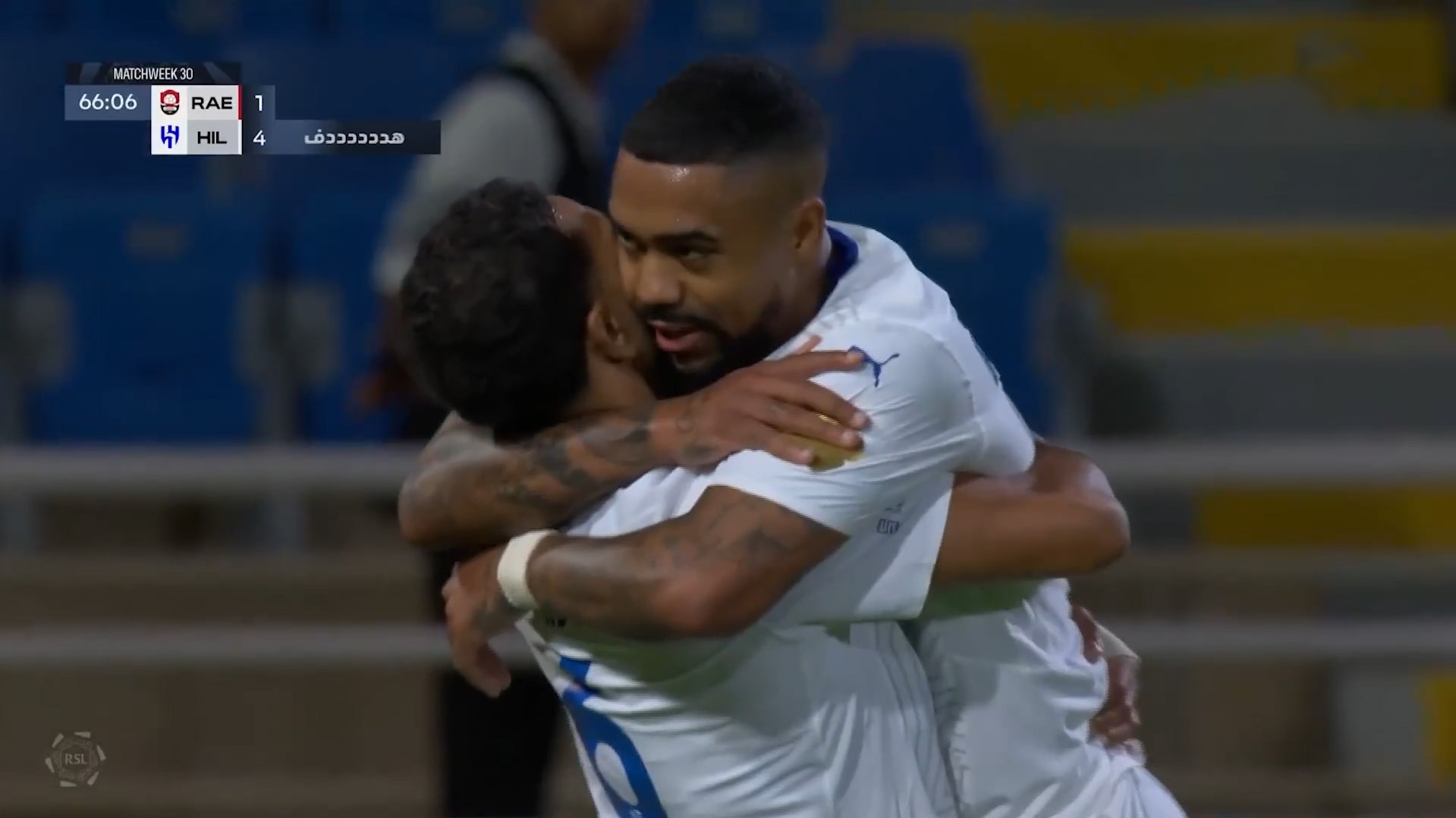 گل چهارم الهلال به الرائد (مالکوم)