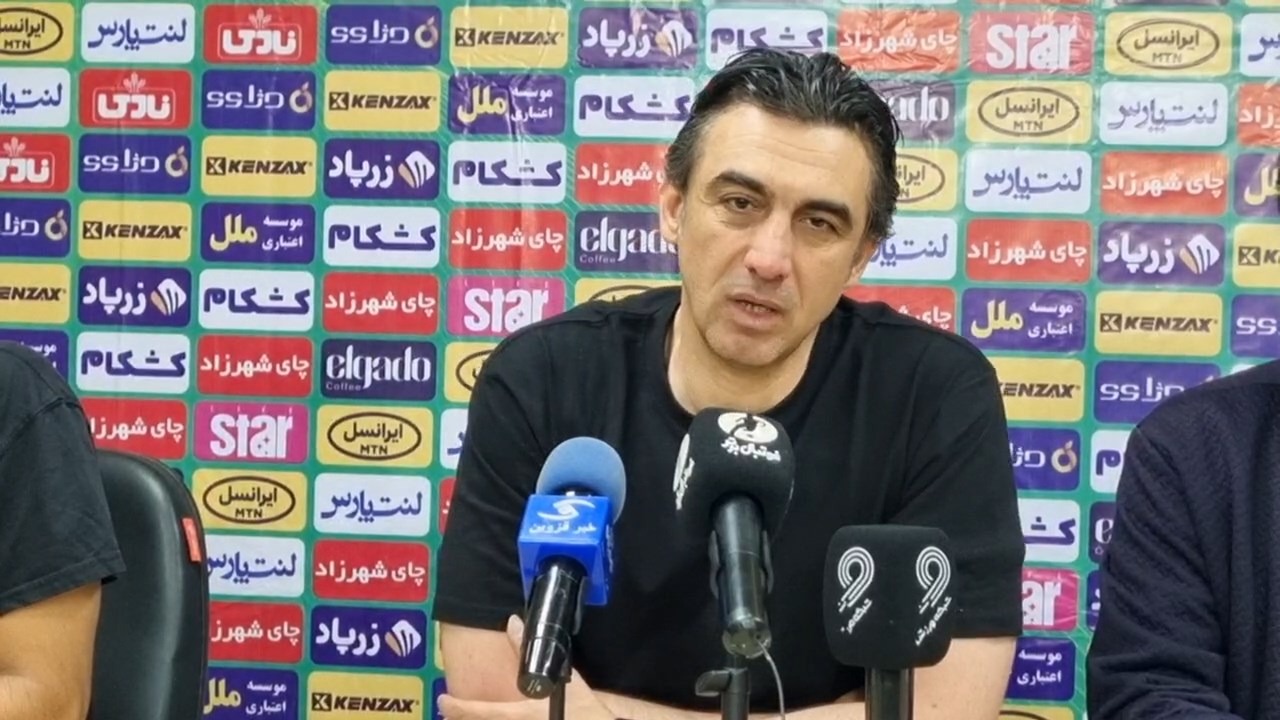 صحبتهای مهدی رحمتی در نشست خبری بعد از بازی شمس آذر مقابل آلومینیوم