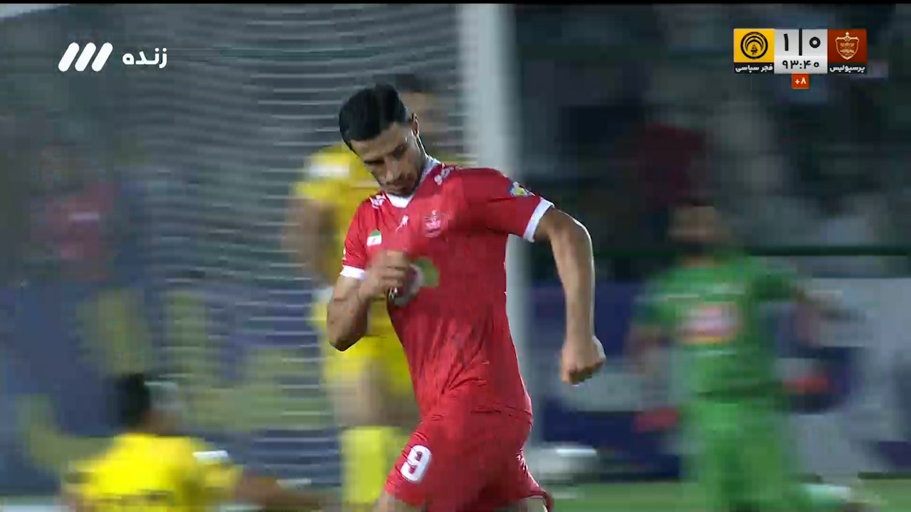 گل اول پرسپولیس به فجرسپاسی (ضربه زیبای علیپور)
