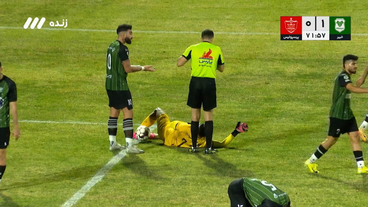 واکنش های متوالی و زیبای دیناروند مقابل پرسپولیسی ها