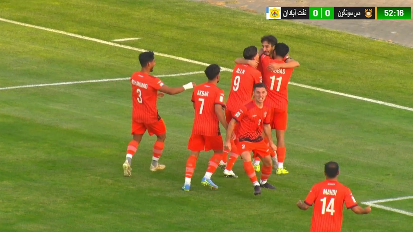گل اول مس سونگون به صنعت نفت آبادان (علی نظری)