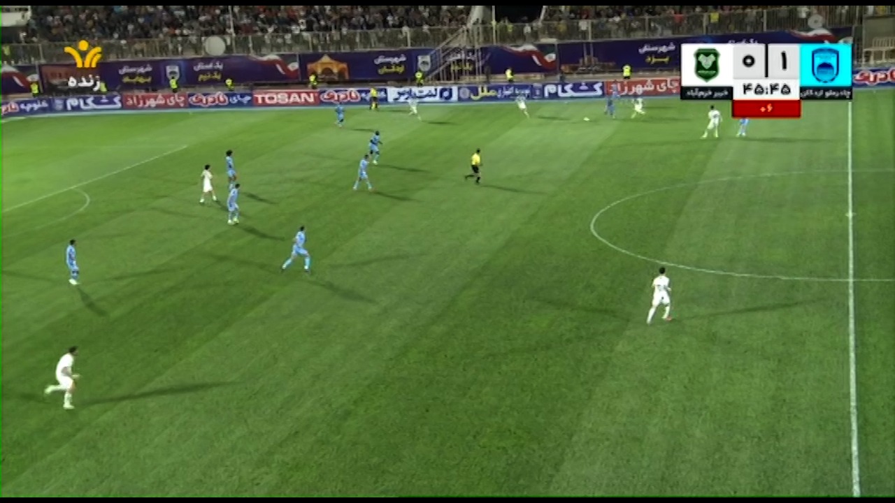 دوربین فیلم برداری کج در پخش زنده چادرملو - خیبر خرم آباد