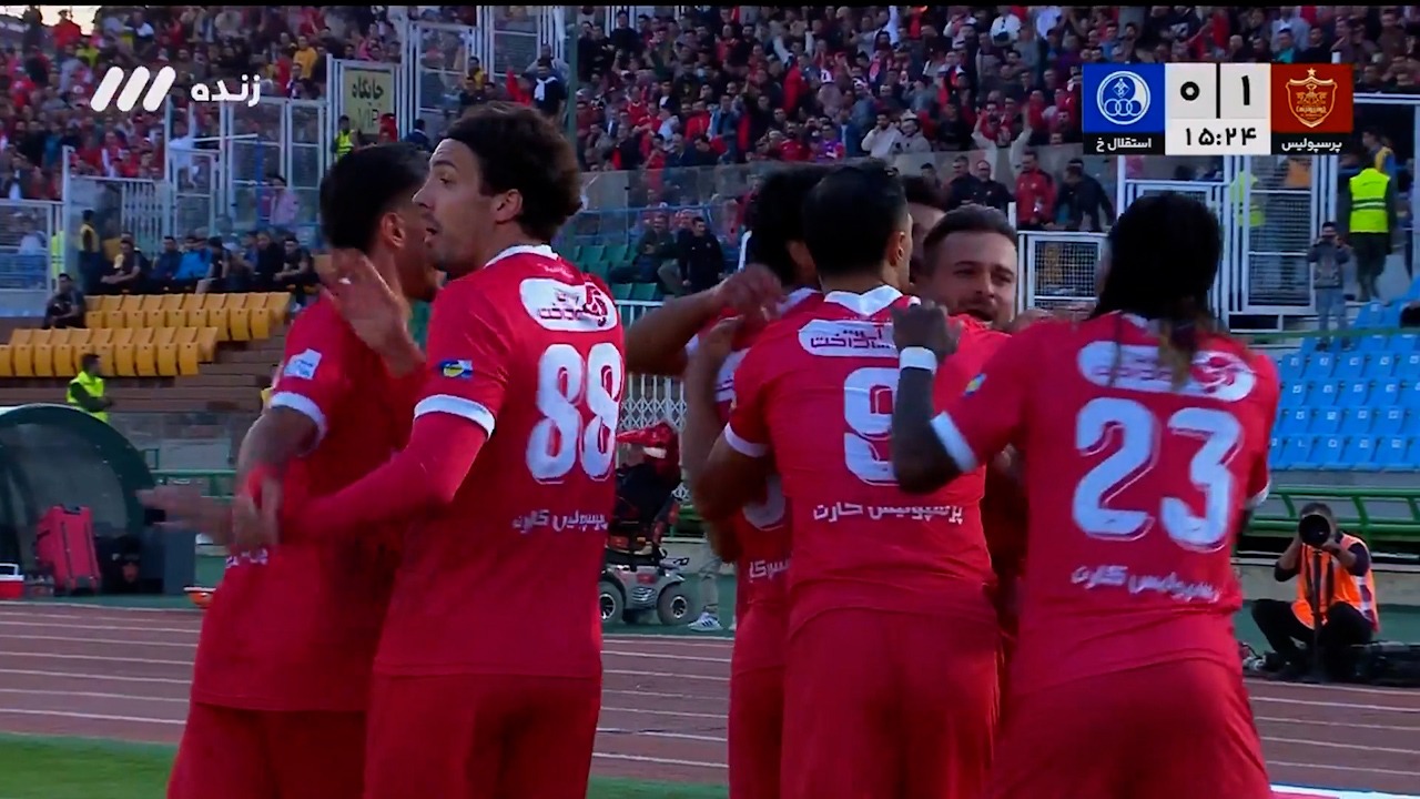گل اول پرسپولیس به استقلال خوزستان (سروش رفیعی)