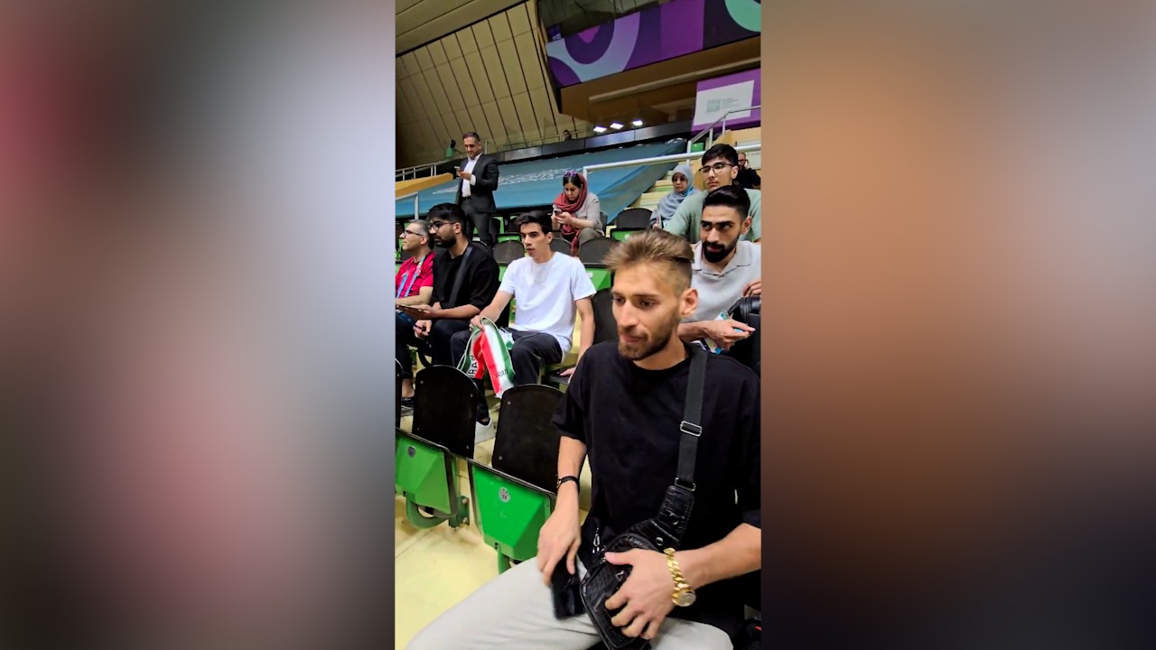 حضور تیم ملی والیبال، در بازی فینال ایران - مراکش