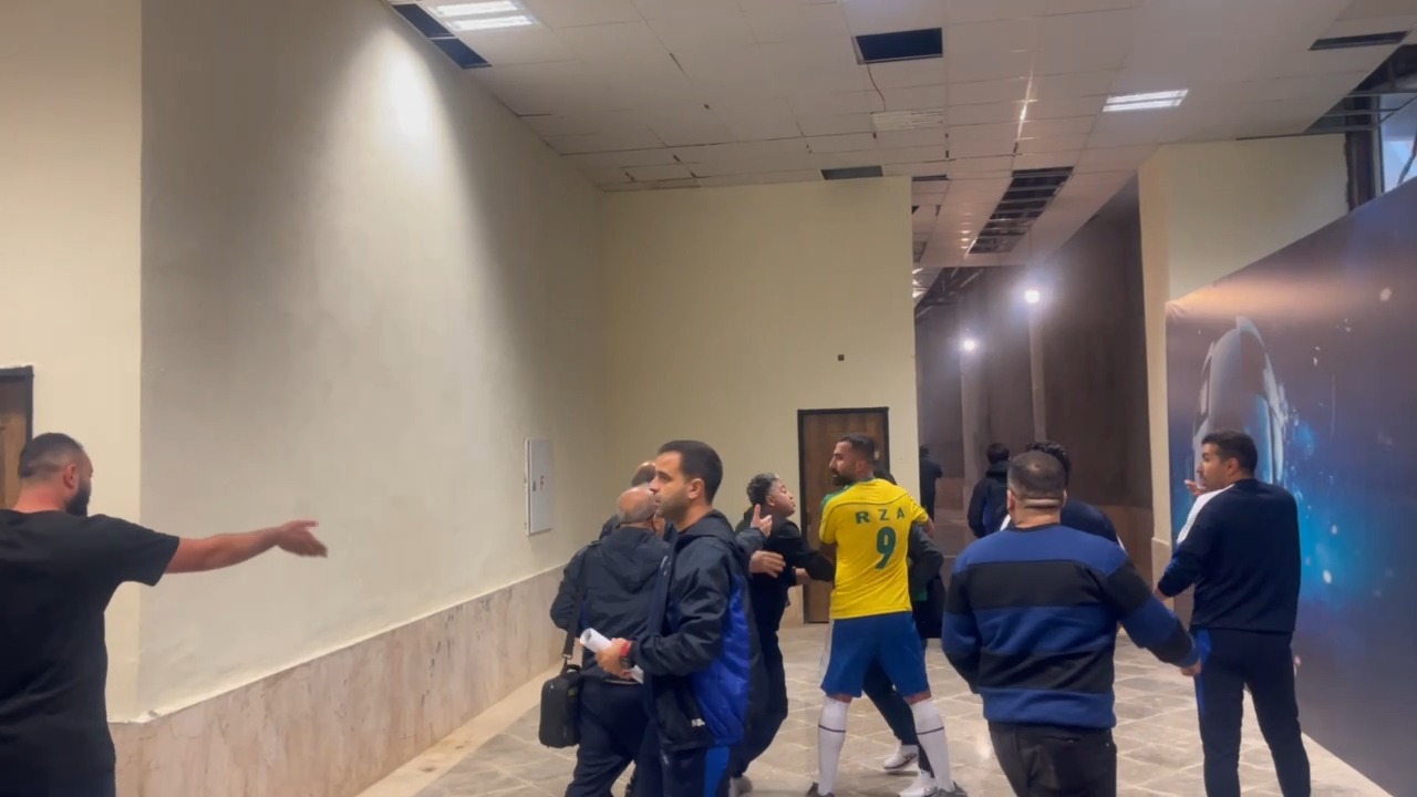 درگیری حین بازگشت بازیکنان نفت آبادان به رختکن پس از برتری مقابل شهرداری نوشهر