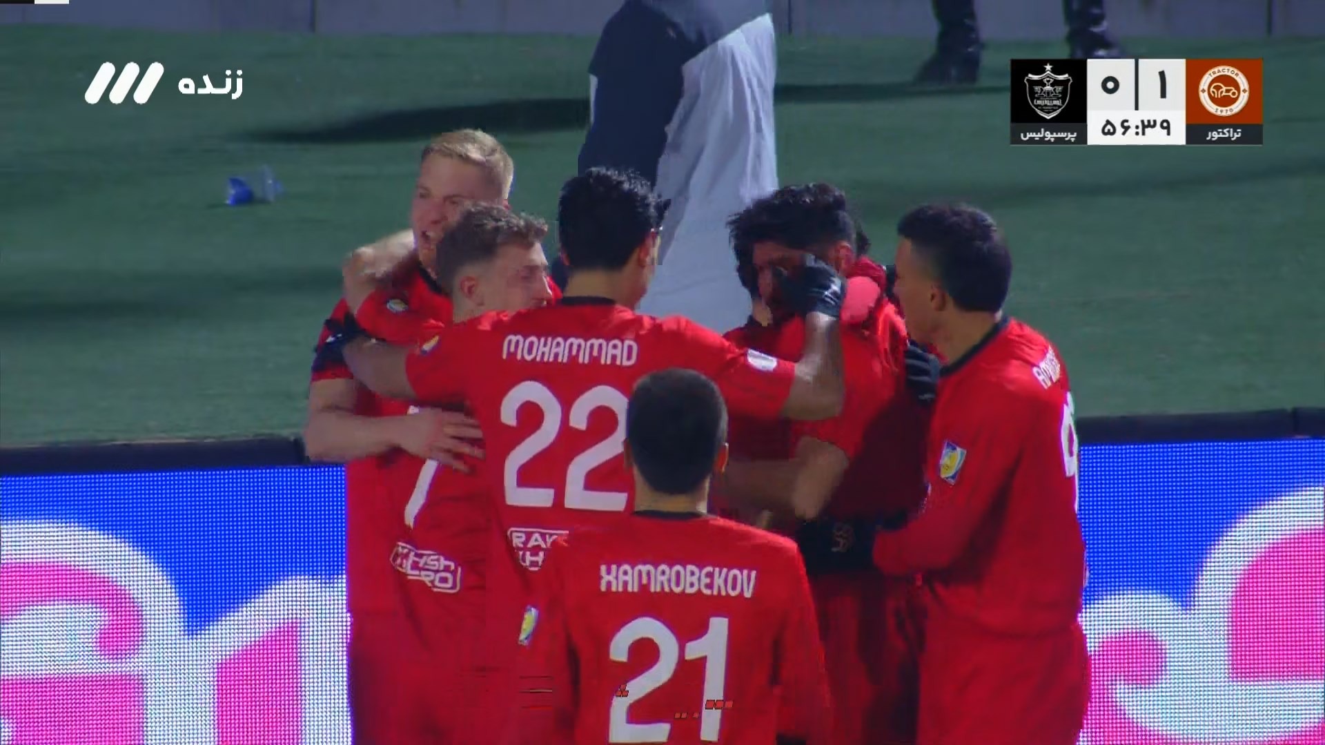 گل اول تراکتور به پرسپولیس (گل زیبای مهدی ترابی)