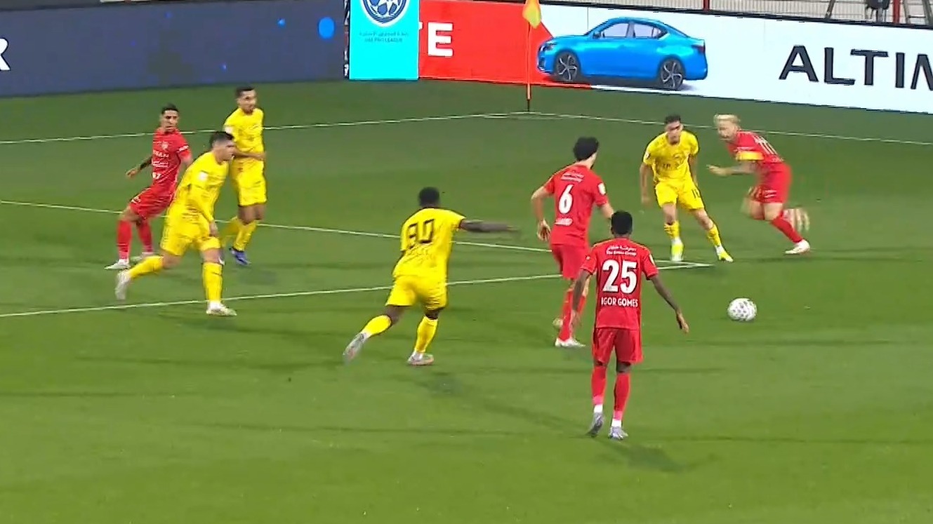 گل اول شباب الاهلی امارات به الوصل (تاثیرگذاری عزت اللهی)