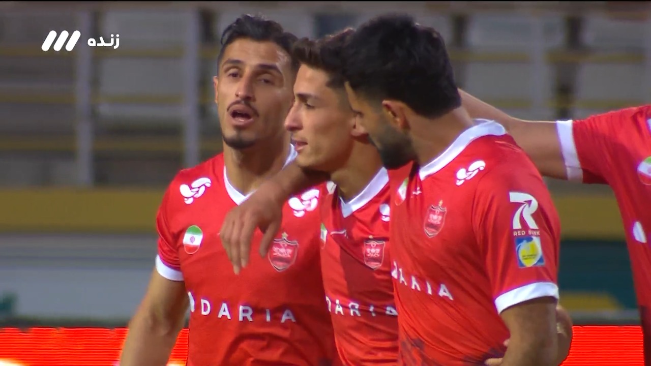 گل اول پرسپولیس به چادرملو (امیرحسین محمودی)