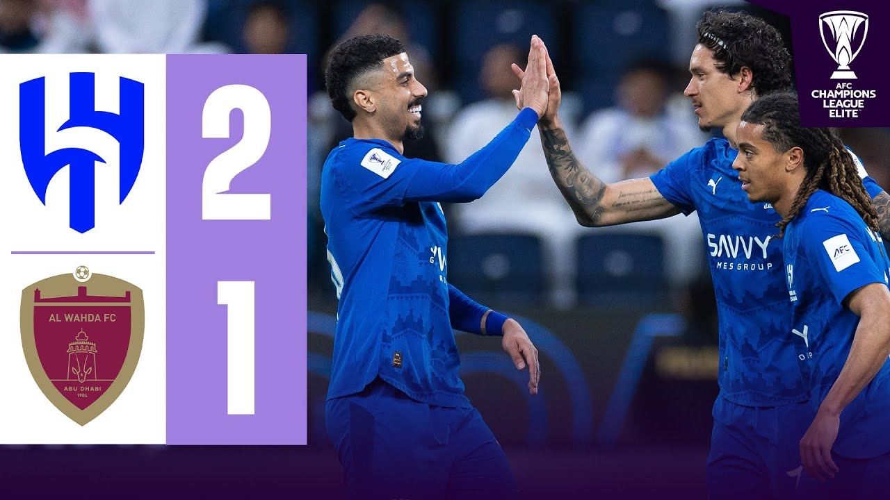 خلاصه بازی الهلال 2-1 الوحده امارات