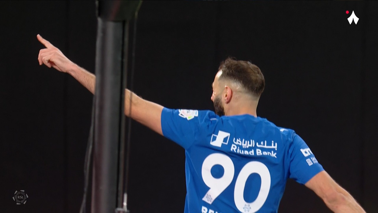 گل دوم الهلال به النجمه (دبل بنزما)