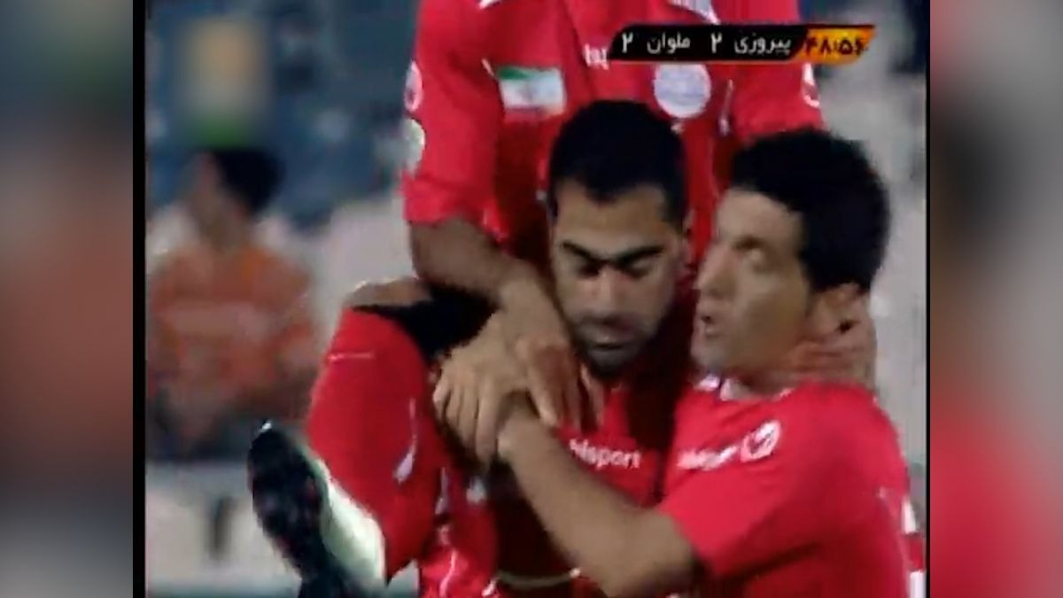 سوپرگل مازیار زارع برای پرسپولیس مقابل ملوان از روی ضربه ایستگاهی