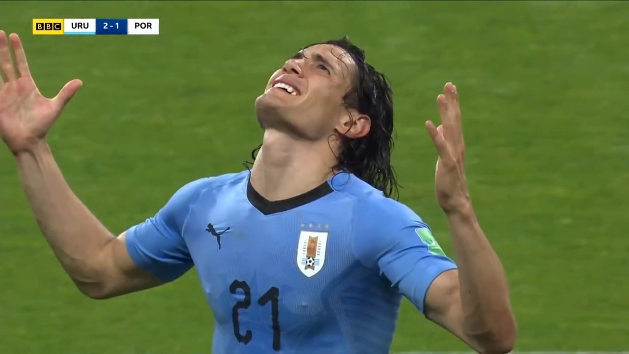 اروگوئه 2-1 پرتغال / دبل کاوانی (مرحله 1/16 جام جهانی 2018)