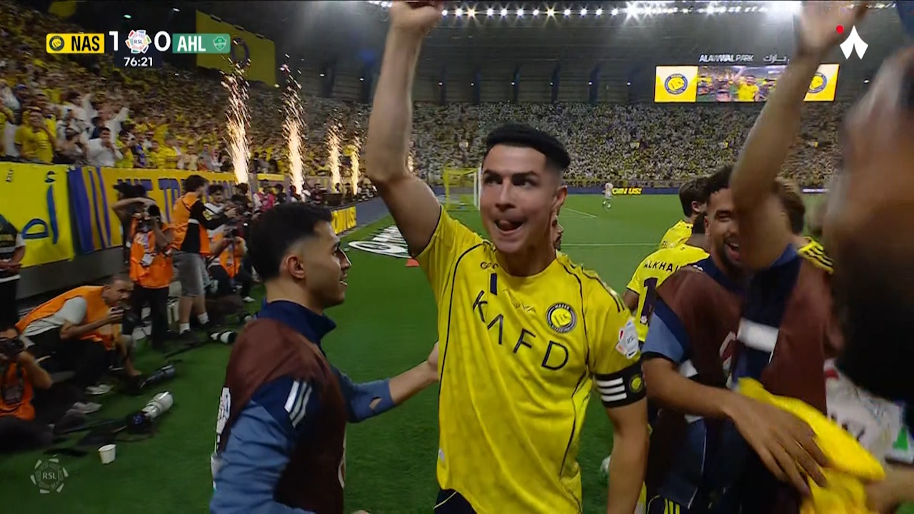 گل اول النصر به الاهلی عربستان (کریستیانو رونالدو)