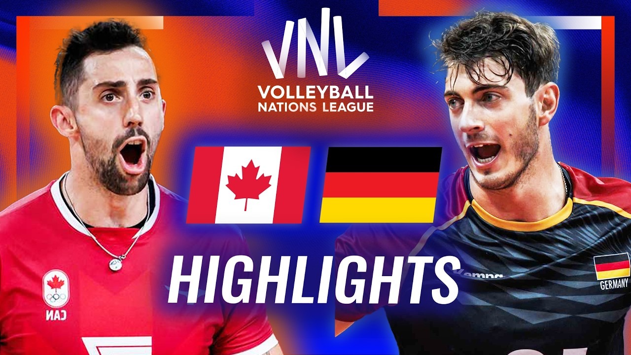 خلاصه بازی کانادا 2-3 آلمان (لیگ ملت های والیبال)