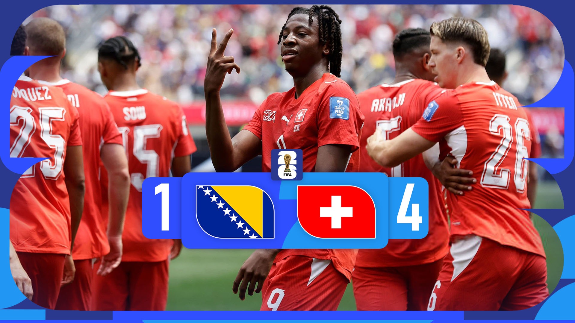 خلاصه بازی سوئیس 4-1 بوسنی؛ قاتل ایتالیا روی لبه پرتگاه!