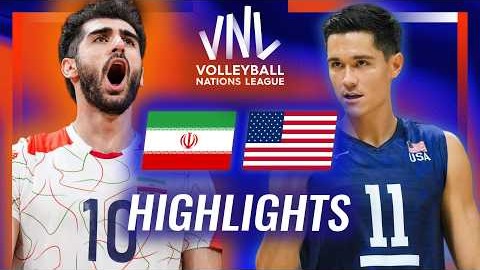 خلاصه والیبال ایران 0-3 آمریکا (لیگ ملت های والیبال)
