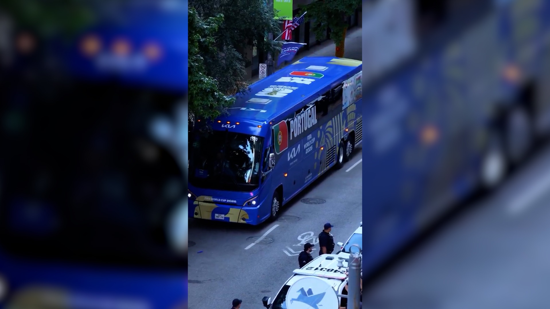 دالاس در انتظار پرتغال؛ استقبال هوادارن پرتغالی با ورود اتوبوس این تیم