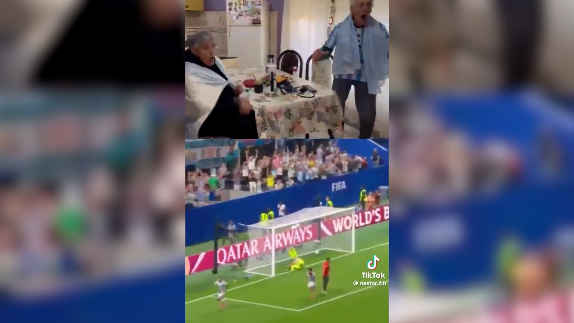 شادی جالب دو هوادار میانسال آرژانتینی بعد از برد آرژانتین مقابل مصر