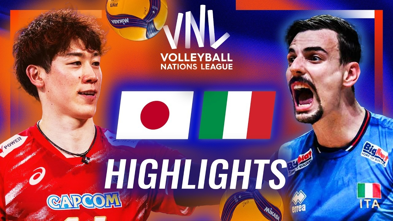 خلاصه والیبال ژاپن 3-2 ایتالیا (لیگ ملت های والیبال)
