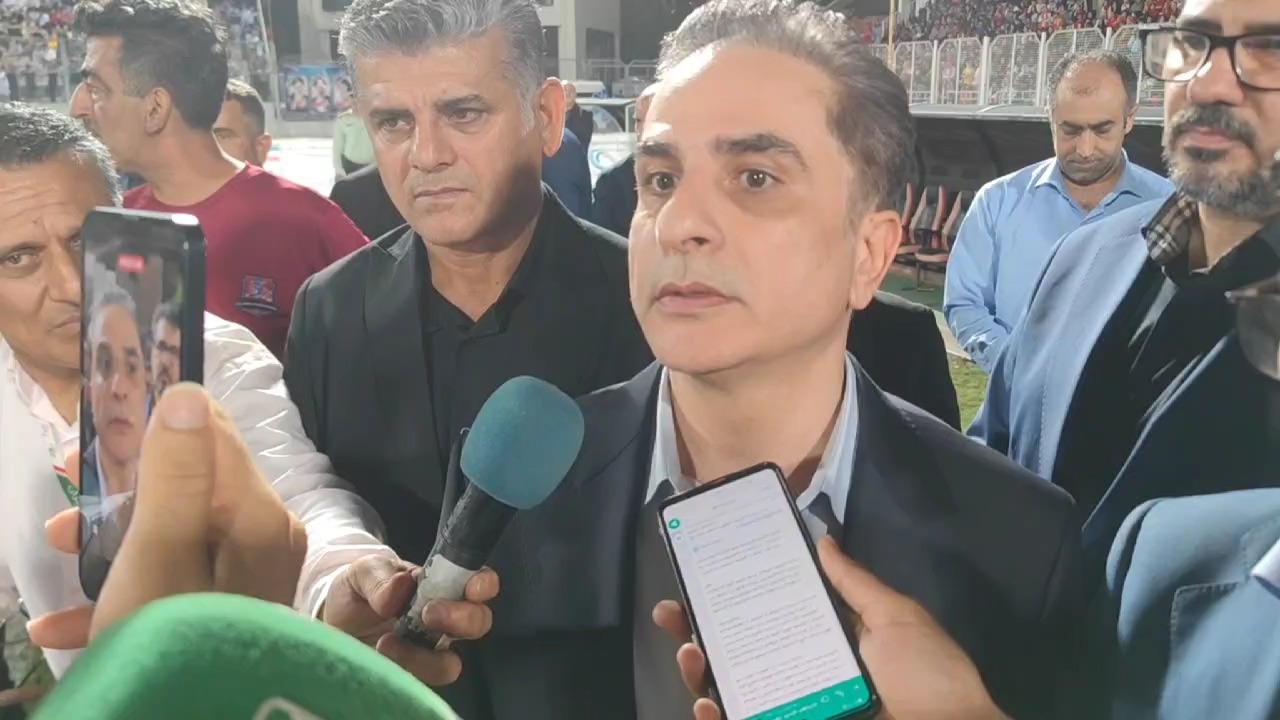 مصاحبه رضا حدادیان مالک نساجی پس از جشن قهرمانی در لیگ یک فوتبالی | 