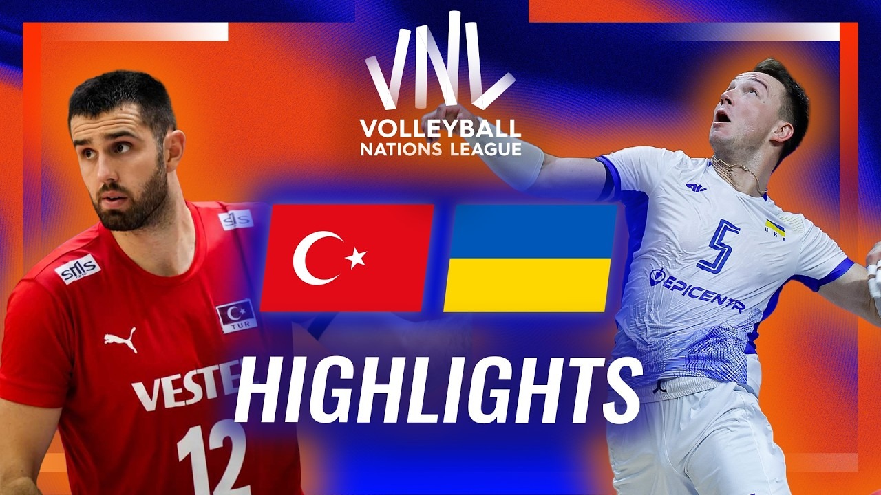 خلاصه والیبال ترکیه 3-2 اوکراین (لیگ ملت های والیبال)
