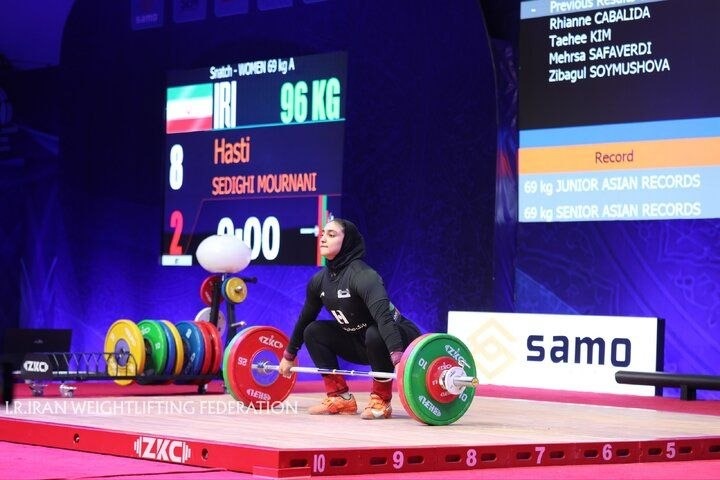اولین طلای دختران جوان وزنه‌برداری ایران در تاشکند
