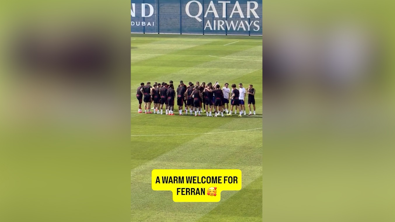 اولین تمرین فران تورس بعد از پیوستن به پاری سن ژرمن