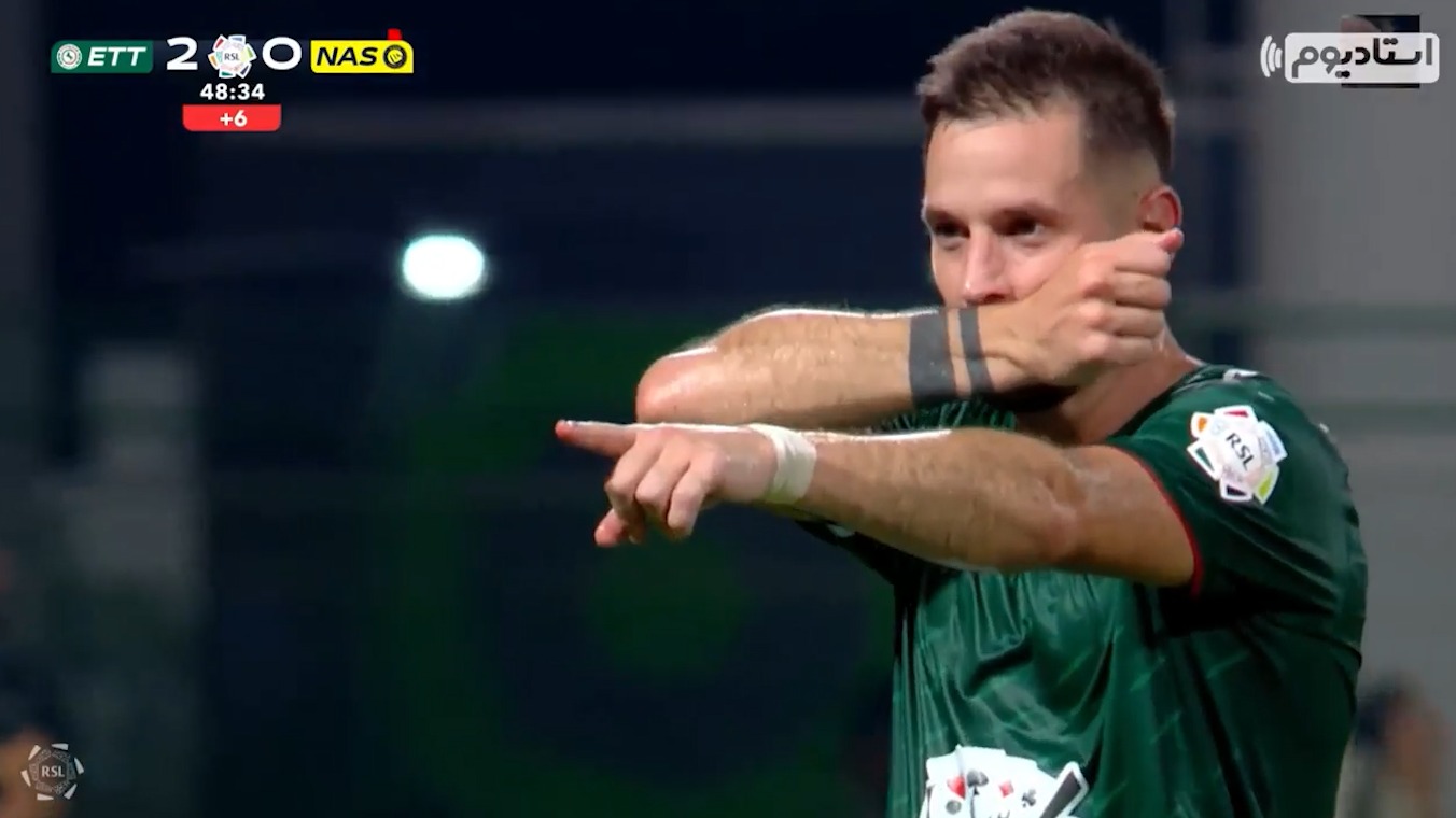 گل اول الاتفاق به النصر (سوپرگل آلوارو مدرن)