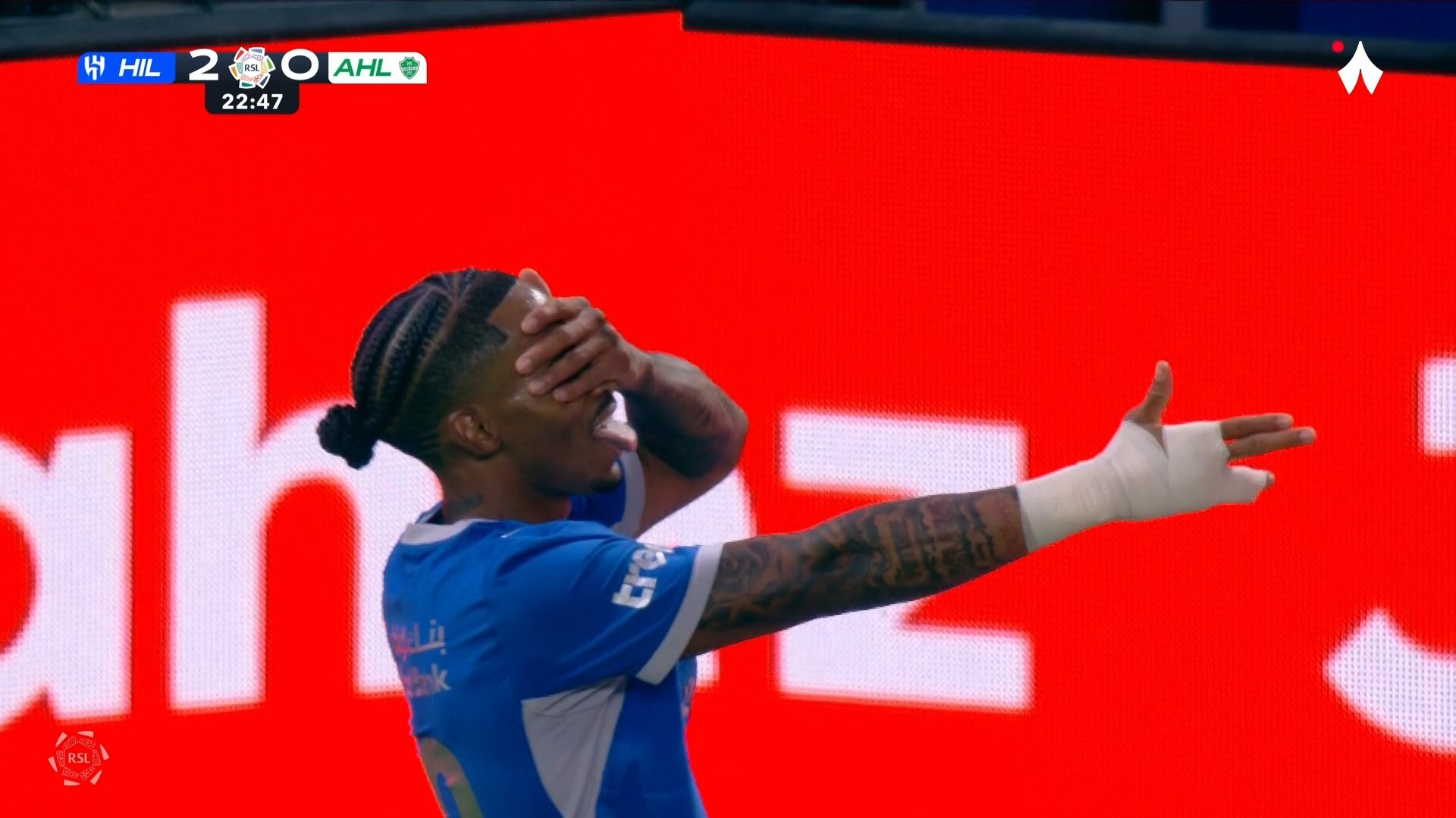 گل دوم الهلال به الاهلی عربستان (کریسنسیو سامرویل)