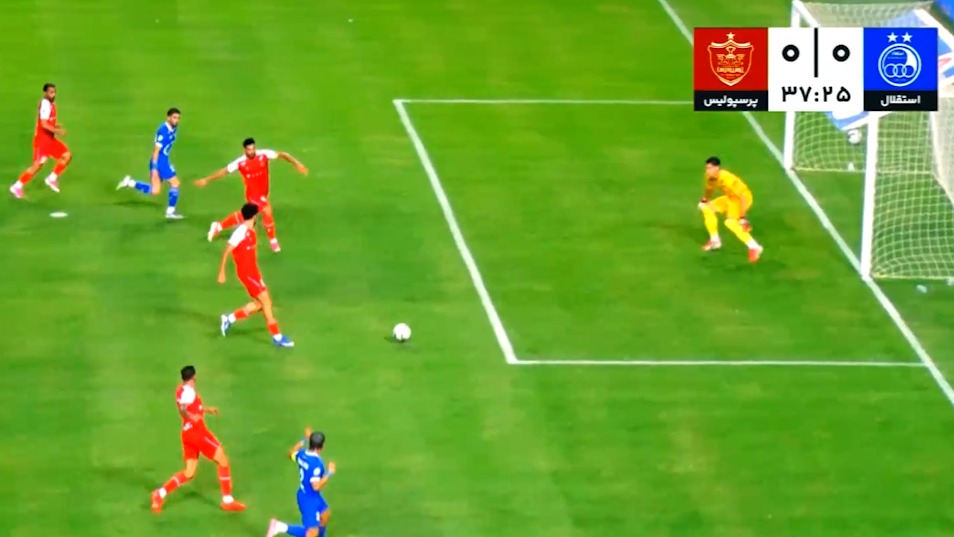 جدی ترین فرصت گلزنی استقلال مقابل پرسپولیس که ثمری نداشت