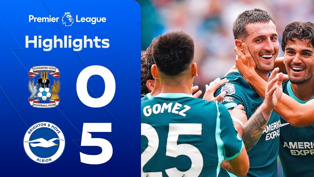 خلاصه بازی کاونتری سیتی 0-5 برایتون