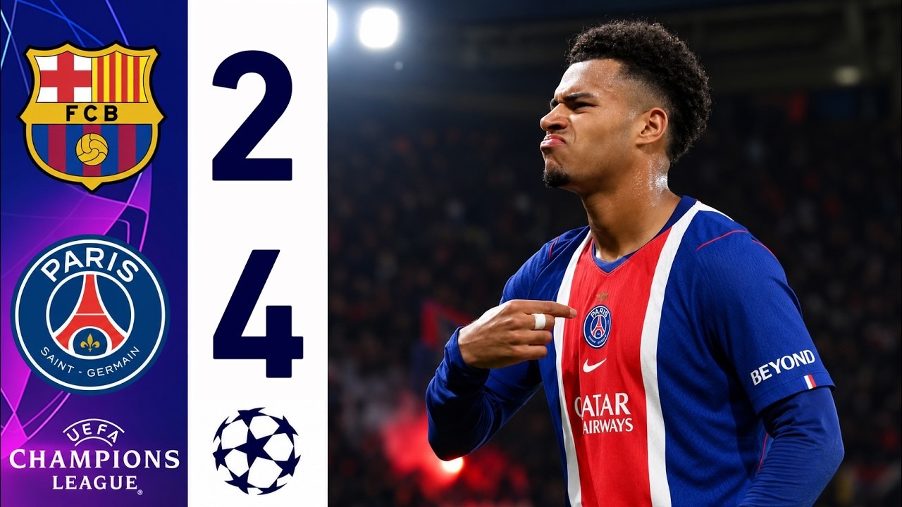 بازی کامل پاری سن ژرمن 4-2 بارسلونا