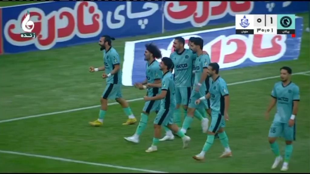 گل اول پیکان به ملوان (رضا شکاری)