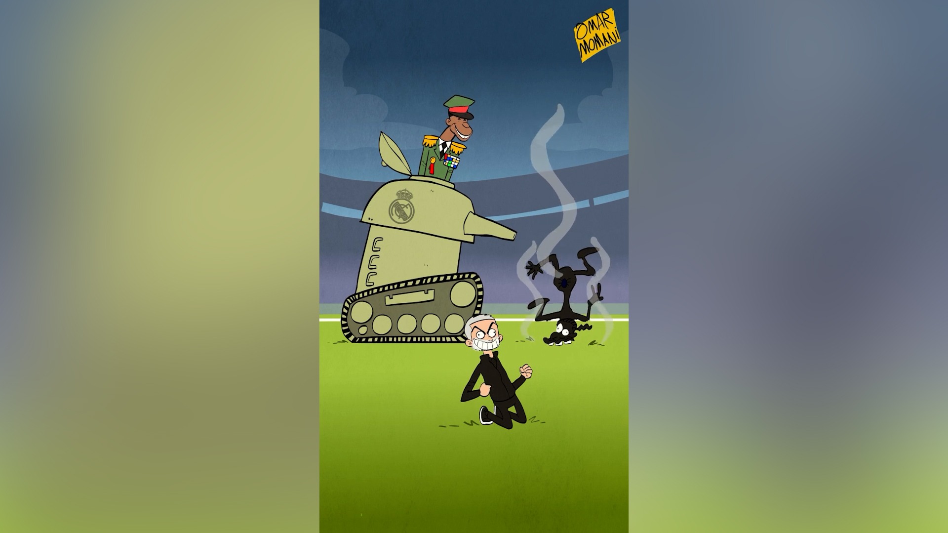 امباپه با تانک از روی بارسلونا رد شد!