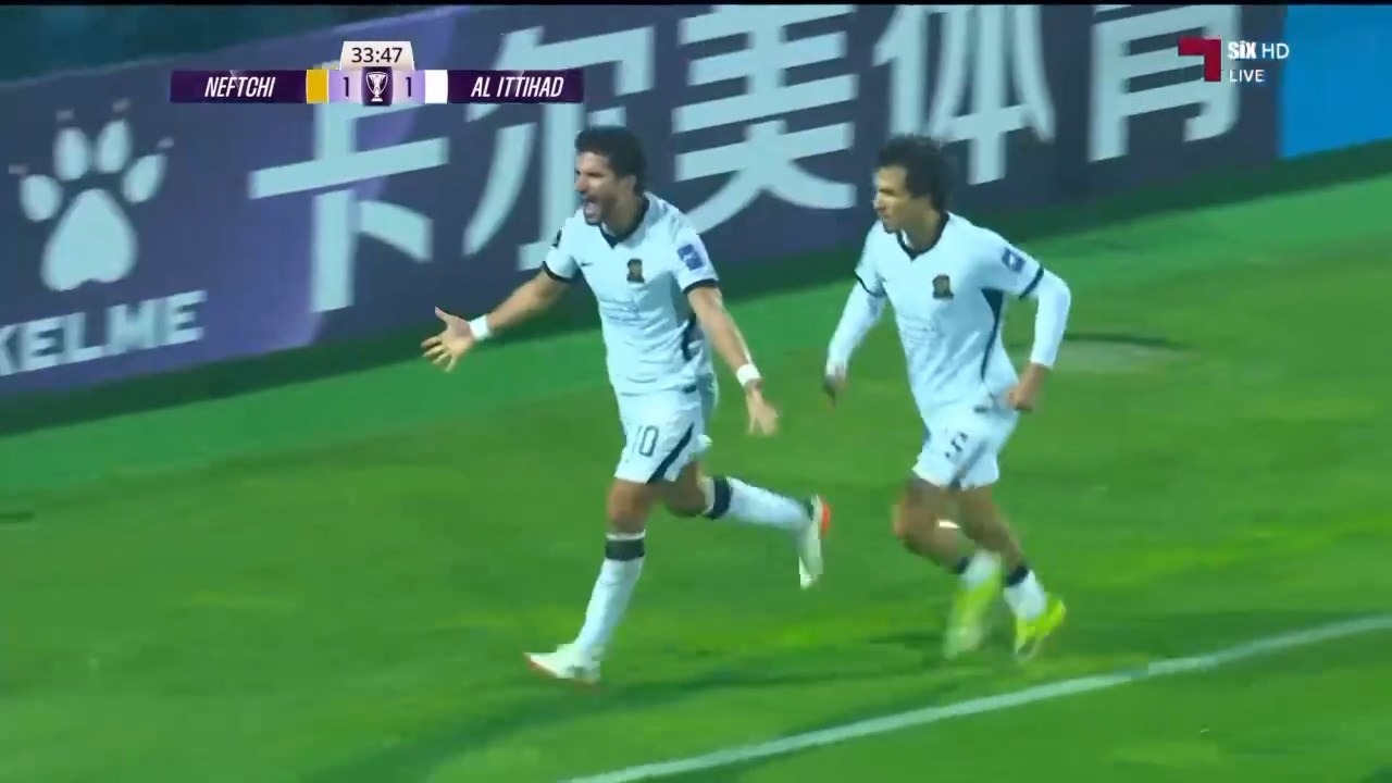 گل اول الاتحاد به نفتچی (حسام عوار)