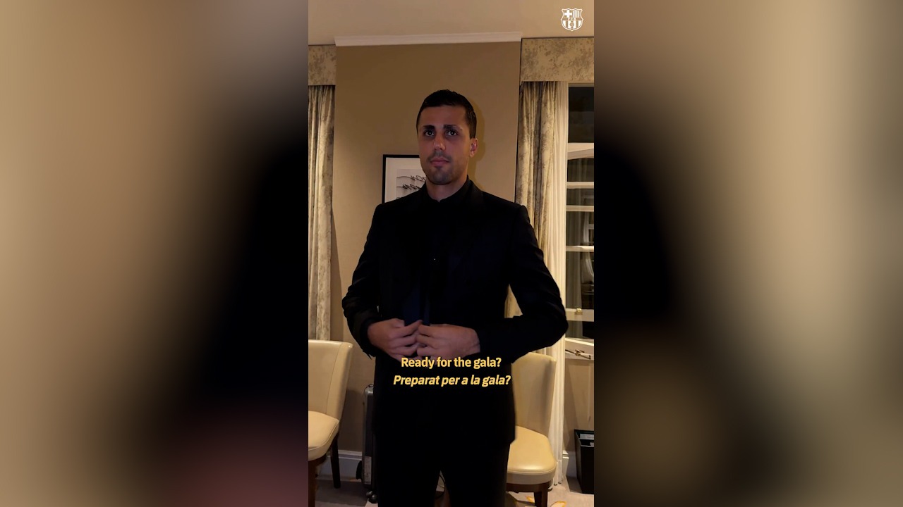 رودری ستاره بارسلونا و برنده سابق توپ طلا آماده ورود به مراسم