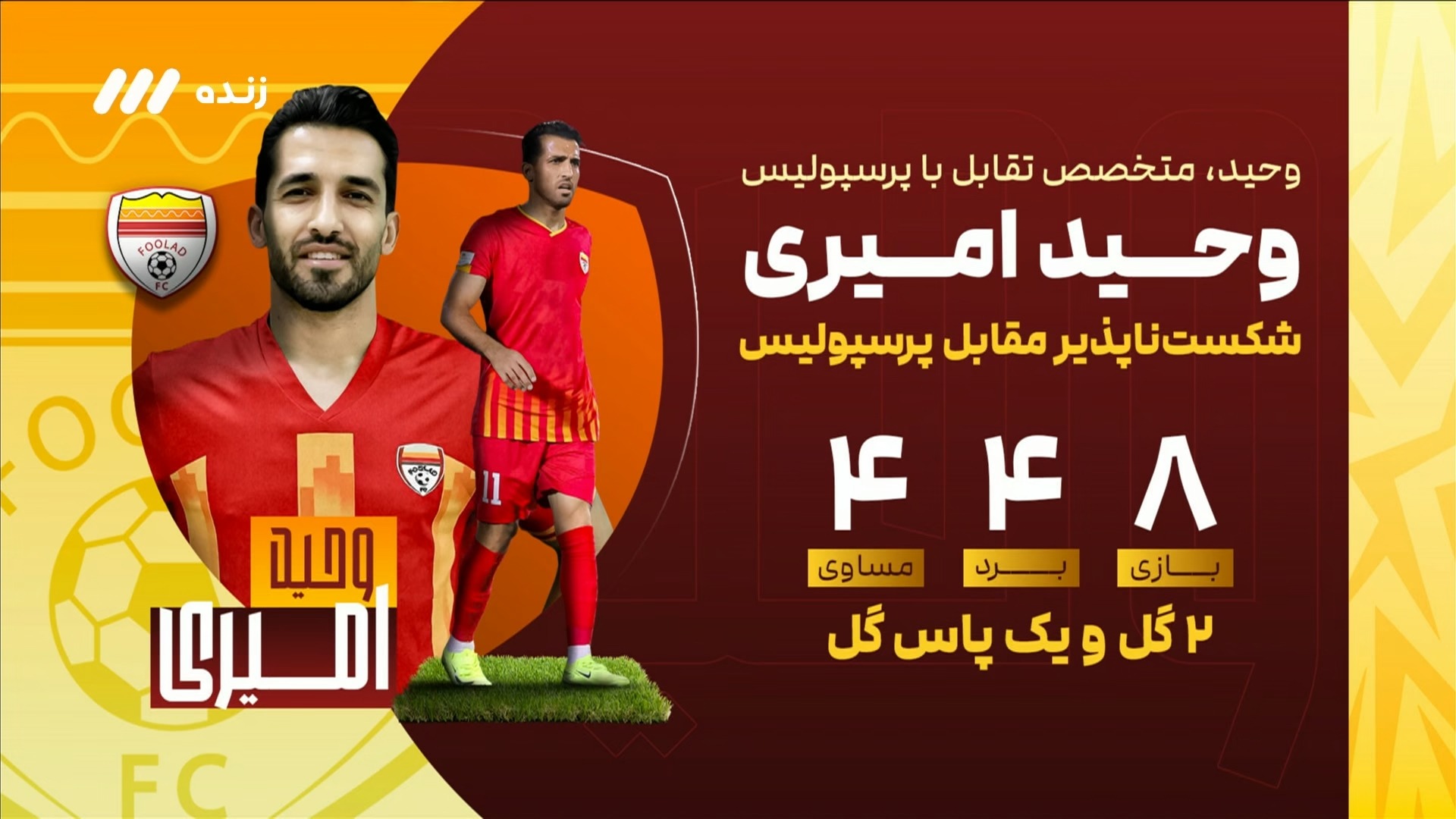 وحید امیری متخصص تقابل با پرسپولیس
