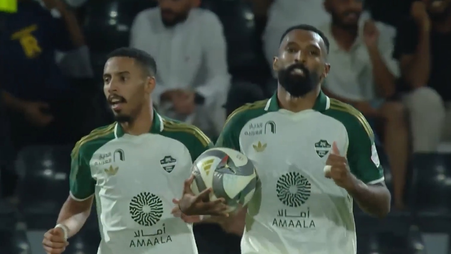 گل اول الاهلی عربستان به الشباب (فیراس البورایکان)