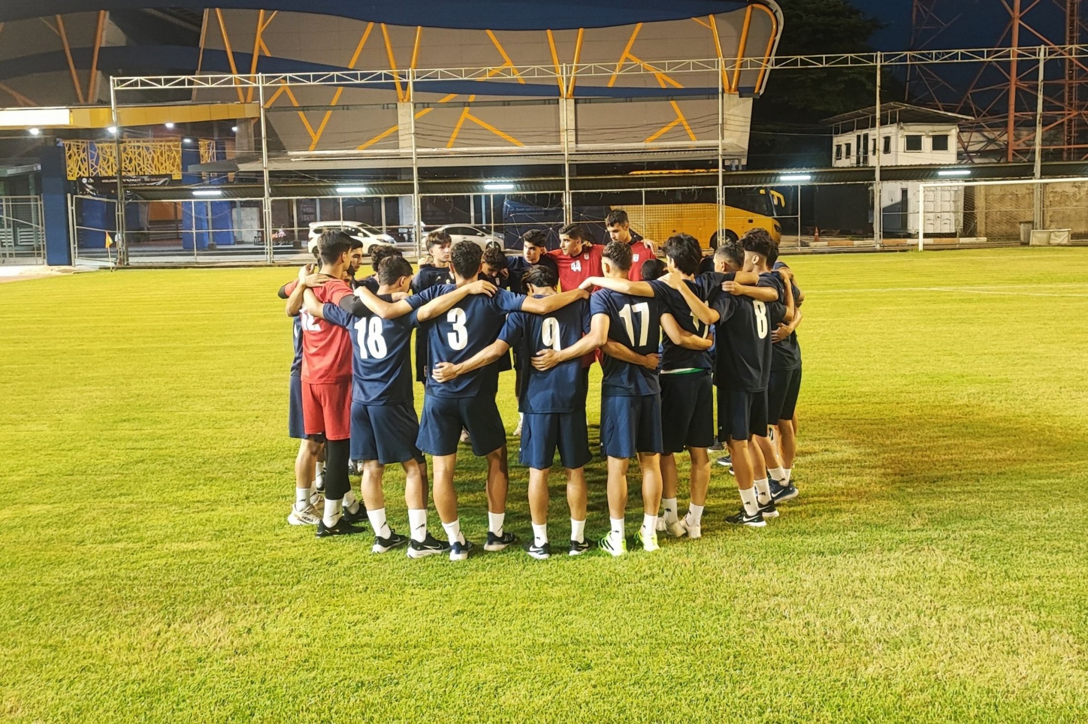 تمرین تاکتیکی تیم ملی نوجوانان پیش از دیدار با تایلند
